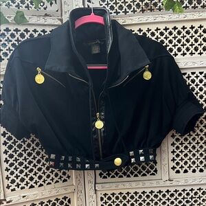 Rocawear Black Crop Top with Gold Accents (vintage )Great condition